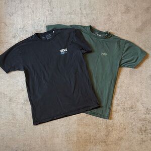 Vans “Off the Wall” classic Fit Men's Short Sleeve Tees in Black and Green